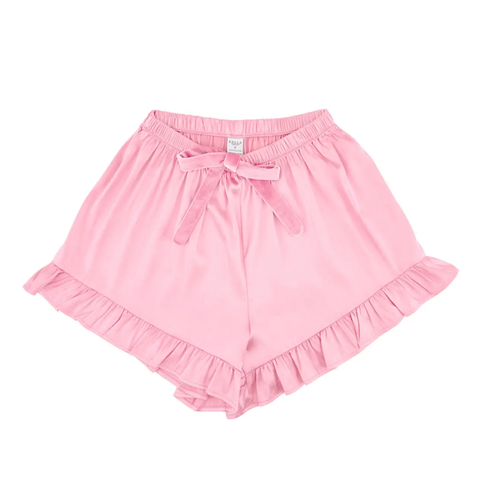 Cami & Velvet Ruffled Top & Short Set - Greige Goods
