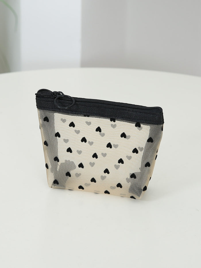 Charming Heart Polyester Travel & Cosmetic Bag Gift Set
