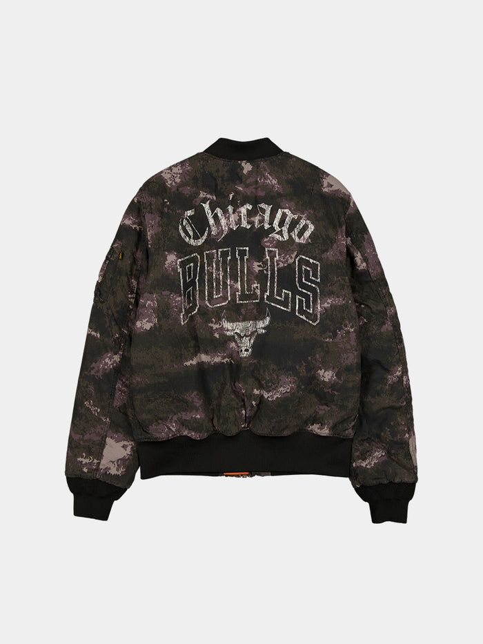CHICAGO BULLS X ALPHA X NEW ERA MA-1 BOMBER JACKET (BLACK CAMO) OUTERWEAR Alpha Industries