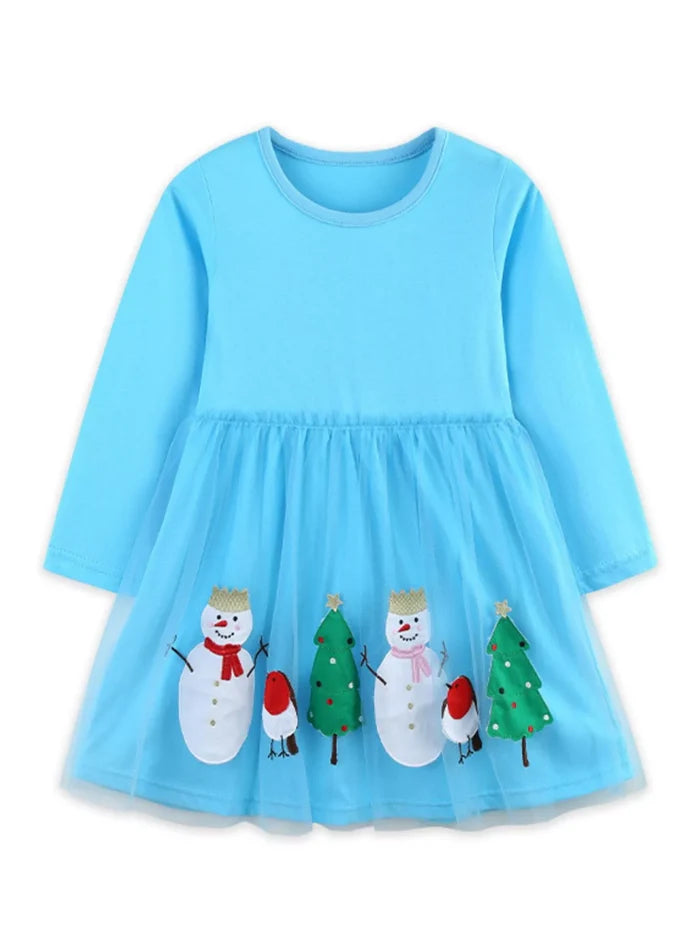 Children's Christmas Long Sleeve Dress