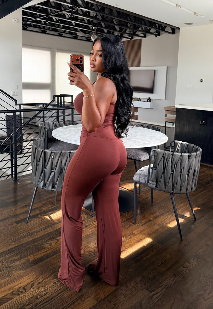Chocolate Halter Jumpsuit