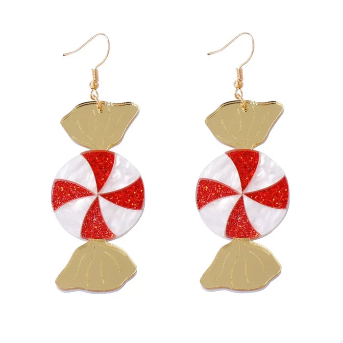 Christmas Candy Drop Earrings