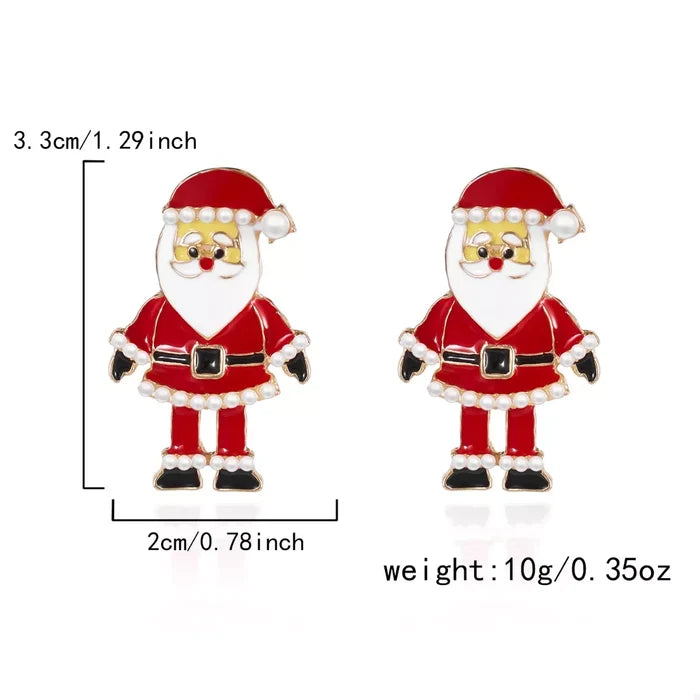 Christmas Santa Claus Stud Earrings