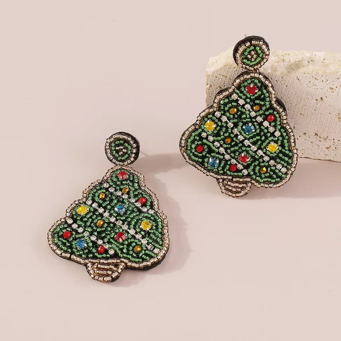 Christmas Tree Dangle Earrings