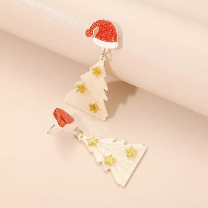 Christmas Tree Dangle Earrings