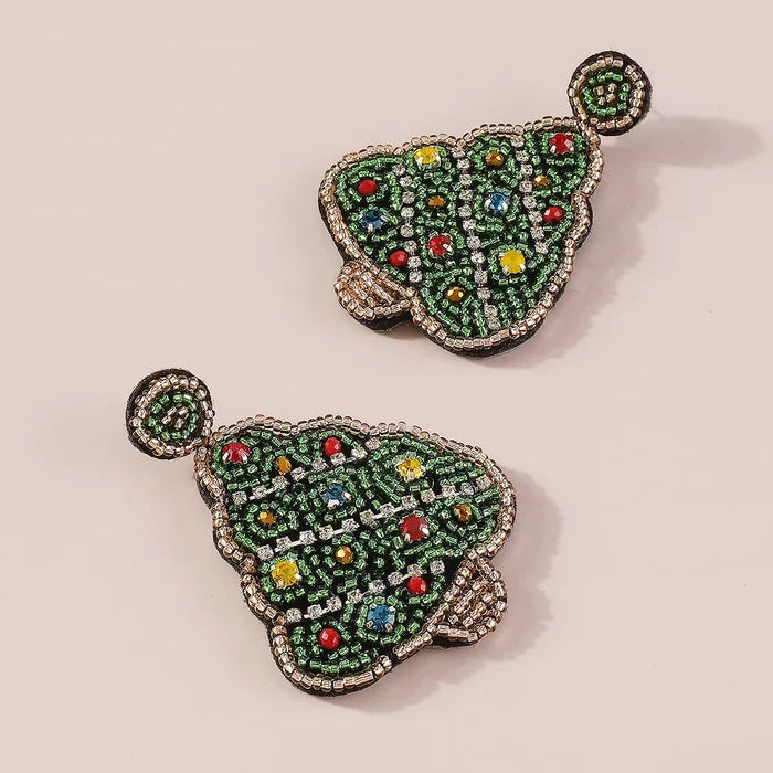 Christmas Tree Dangle Earrings