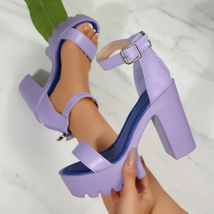 Chunky Platform Ankle Strap Sandals