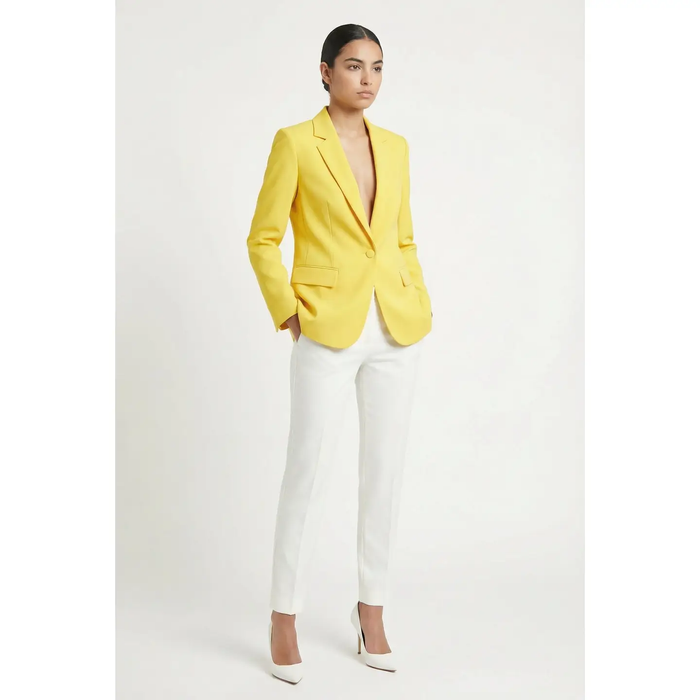 Classic Single Button Tailored Blazer - Greige Goods
