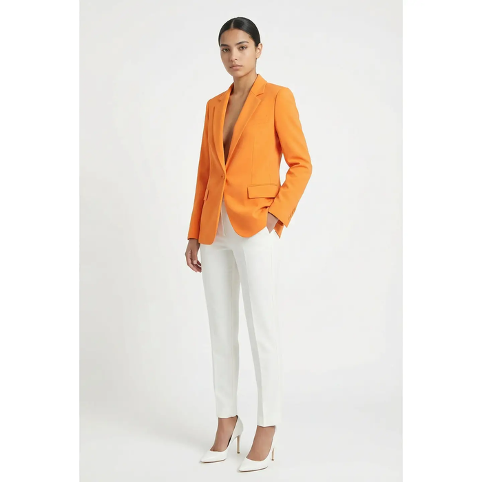 Classic Single Button Tailored Blazer - Greige Goods