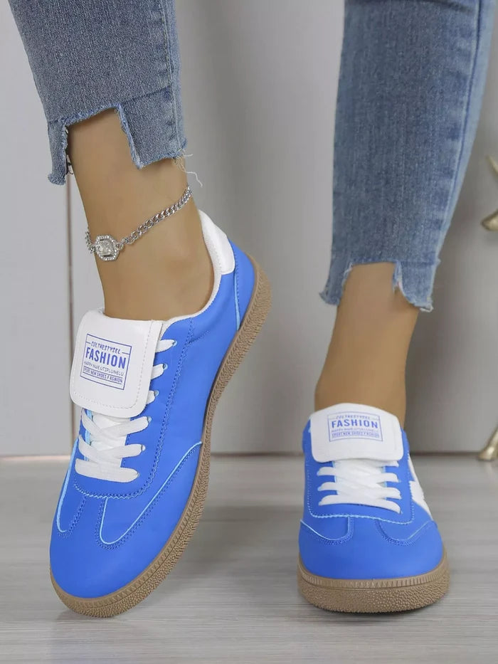 Classic Vegan Leather Lace-Up Sneakers