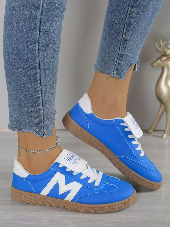 Classic Vegan Leather Lace-Up Sneakers