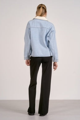 Contrast Collar Denim Jacket - Greige Goods