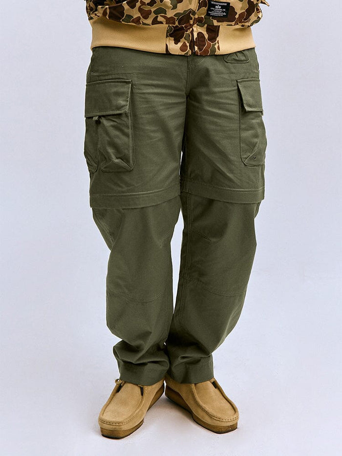 Alpha Industries Convertible Cargo Pant, OG-107 Green, Multiple Pockets.