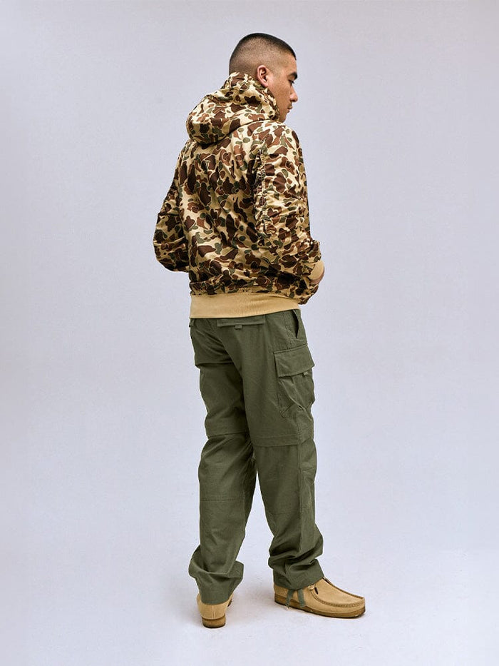 Alpha Industries Convertible Cargo Pant OG-107 Green, Camouflage Hoodie.