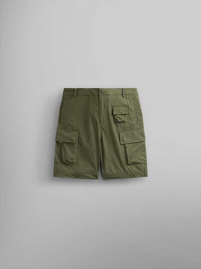 Alpha Industries Convertible Cargo Pant in OG-107 green, featuring multiple front pockets and classic cargo style.
