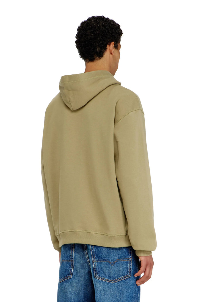 Cotton hoodie with metallic Oval D