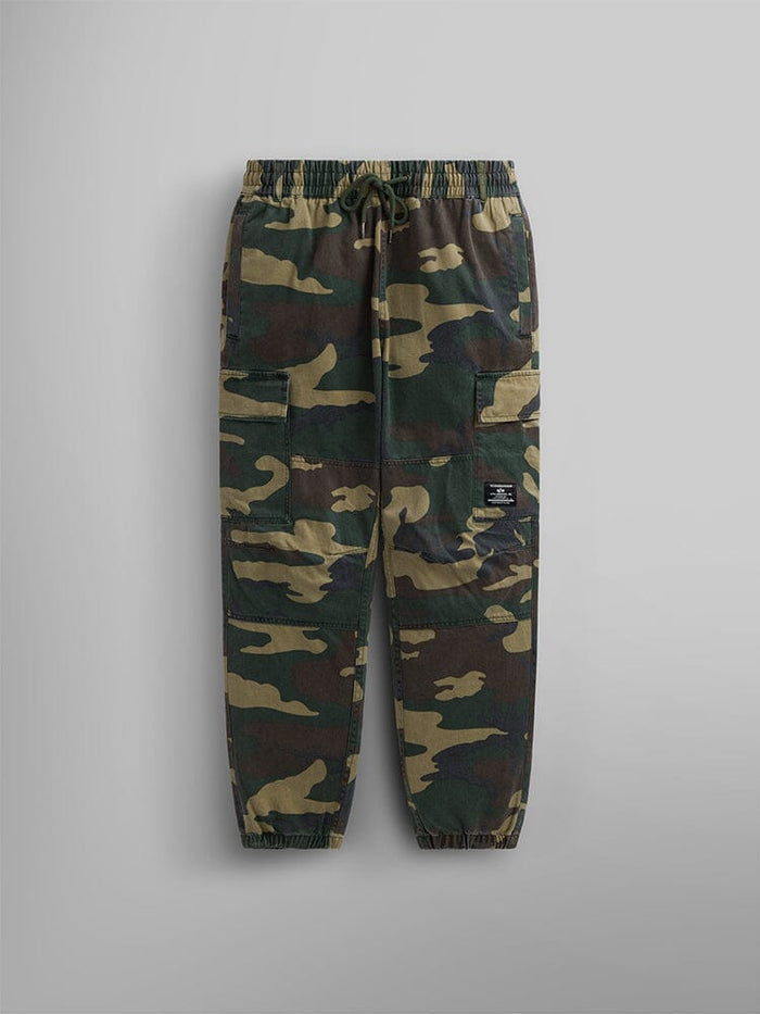 COTTON JOGGER BOTTOM Alpha Industries WOODLAND CAMO L