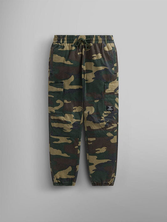 COTTON JOGGER BOTTOM Alpha Industries WOODLAND CAMO L