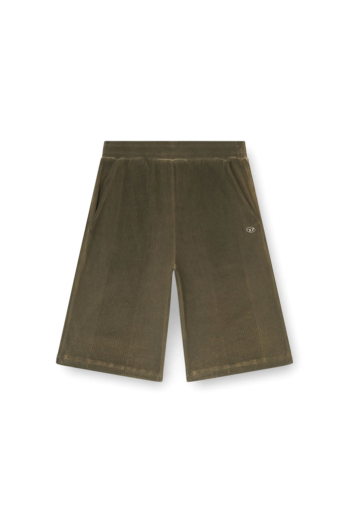 Cotton shorts with jacquard rib insert
