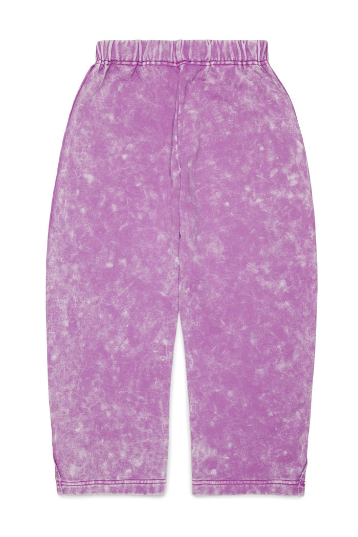 Cotton sweatpants with marbled effect