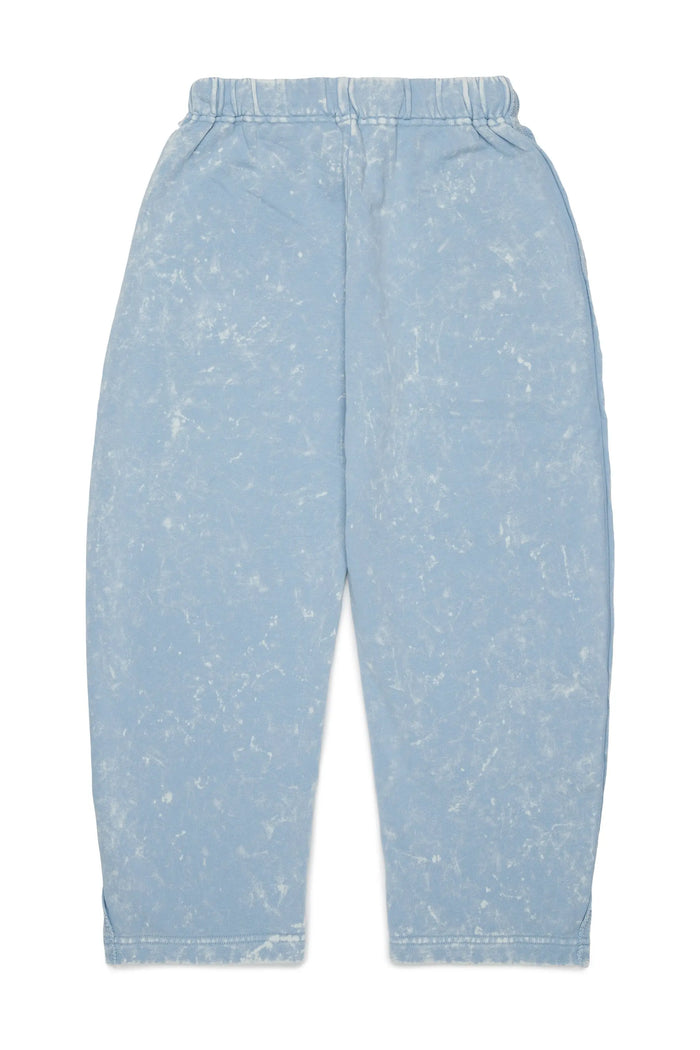 Cotton sweatpants with marbled effect