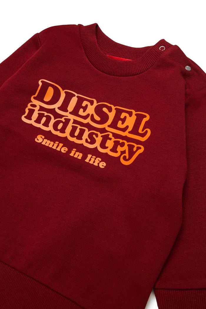 Cotton sweatshirt with Diesel Industry print