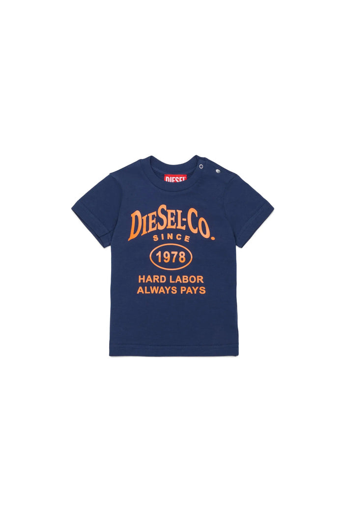 Cotton T-shirt with slogan print