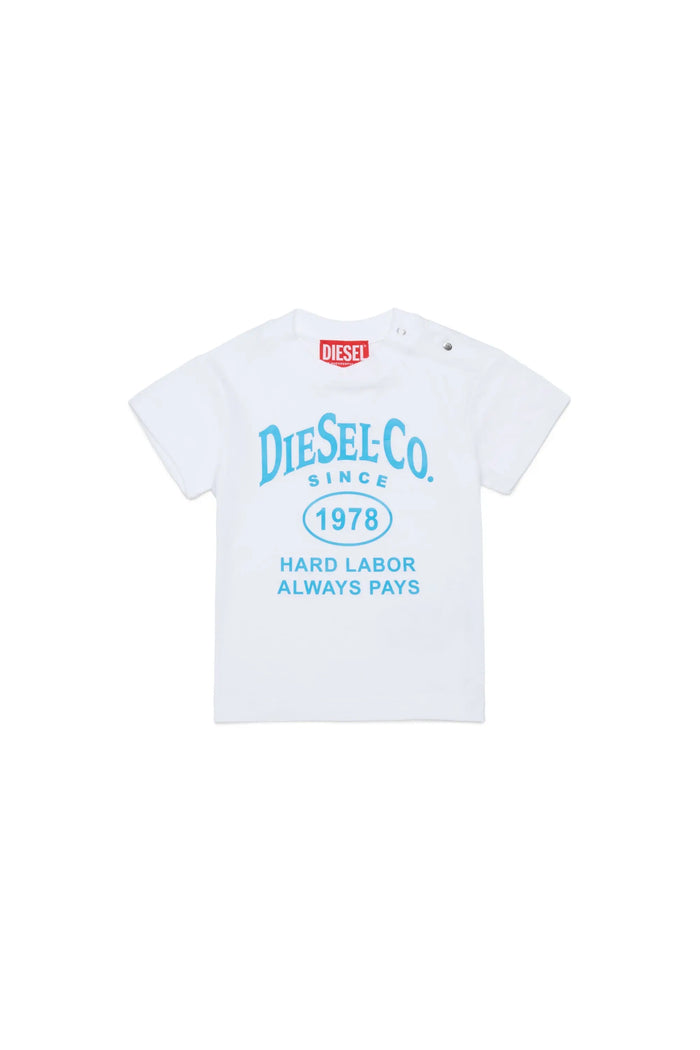 Cotton T-shirt with slogan print