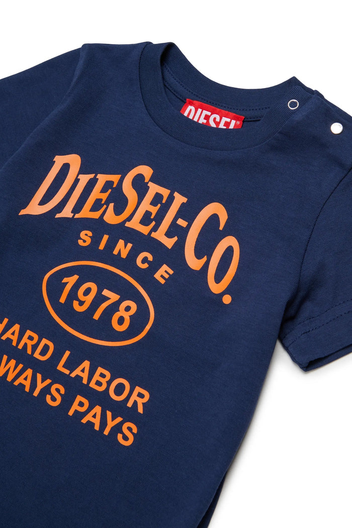 Cotton T-shirt with slogan print
