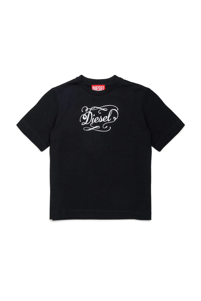 Cotton T-shirt with whimsical logo print