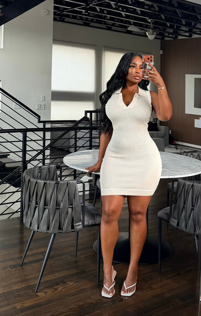 Cream polo dress