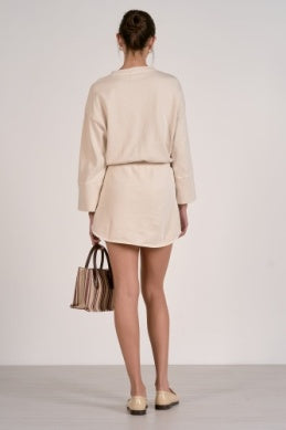 Crewneck Mini Dress - Greige Goods
