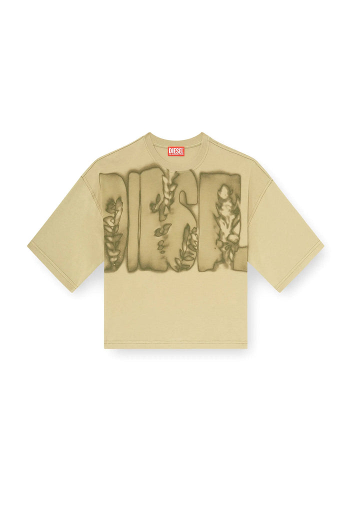 Cropped T-shirt with digital print
