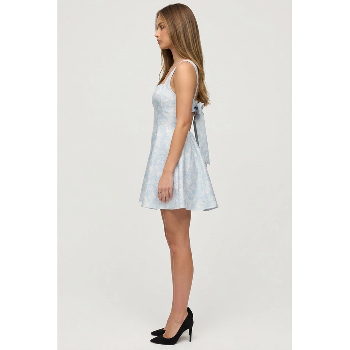 Cutout Detail Skater Mini Dress