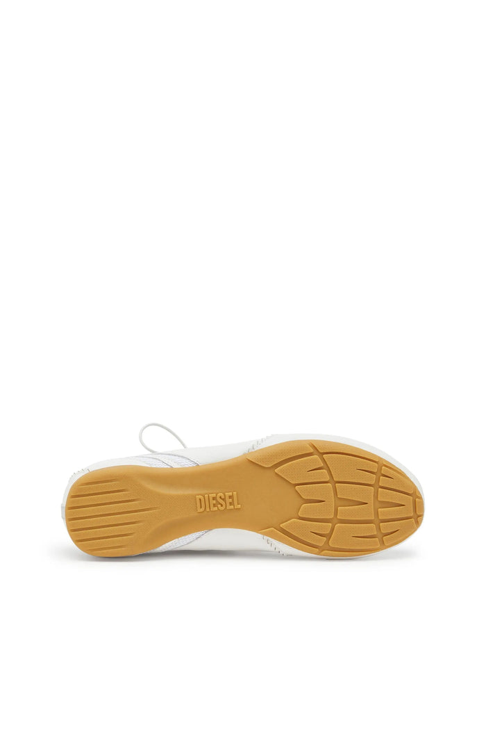 D-Mile - Lace-up ballerina flats in leather and mesh