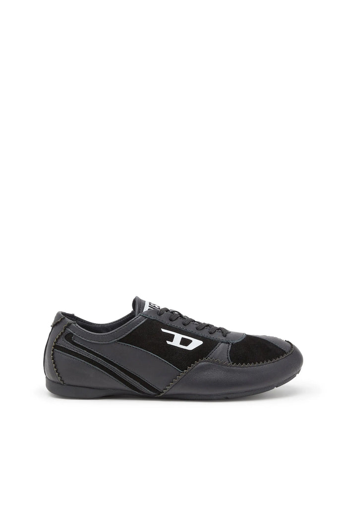 D-Mile-Flat sneakers in leather and suede