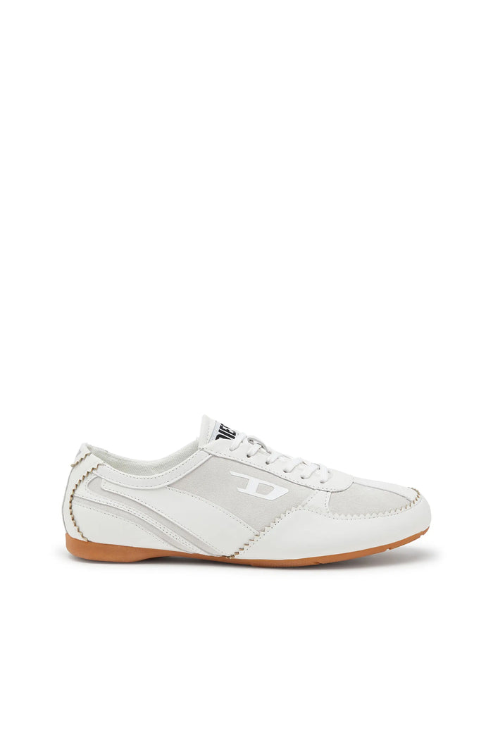 D-Mile-Flat sneakers in leather and suede