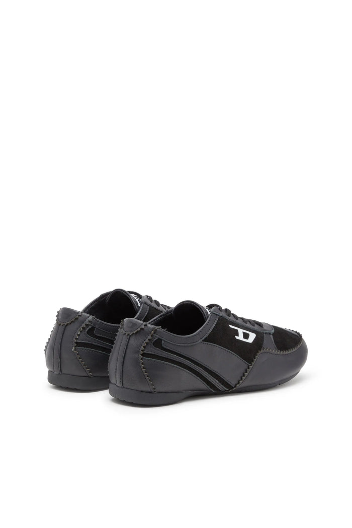 D-Mile-Flat sneakers in leather and suede