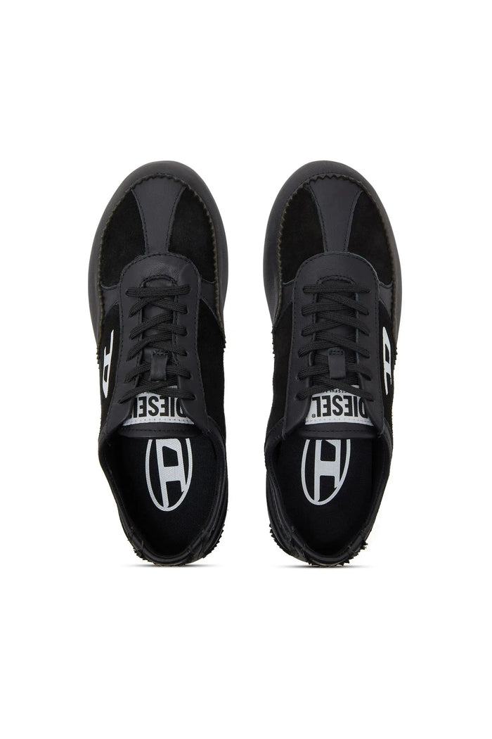 D-Mile-Flat sneakers in leather and suede
