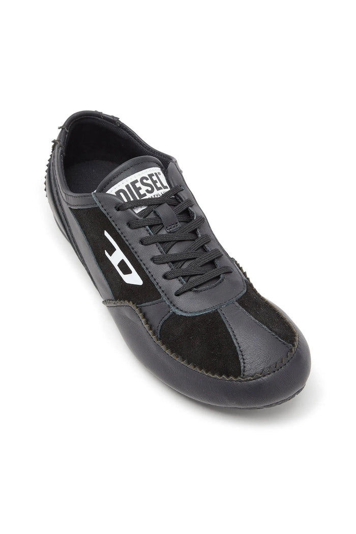 D-Mile-Flat sneakers in leather and suede