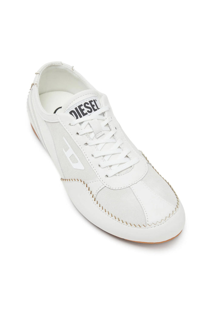 D-Mile-Flat sneakers in leather and suede