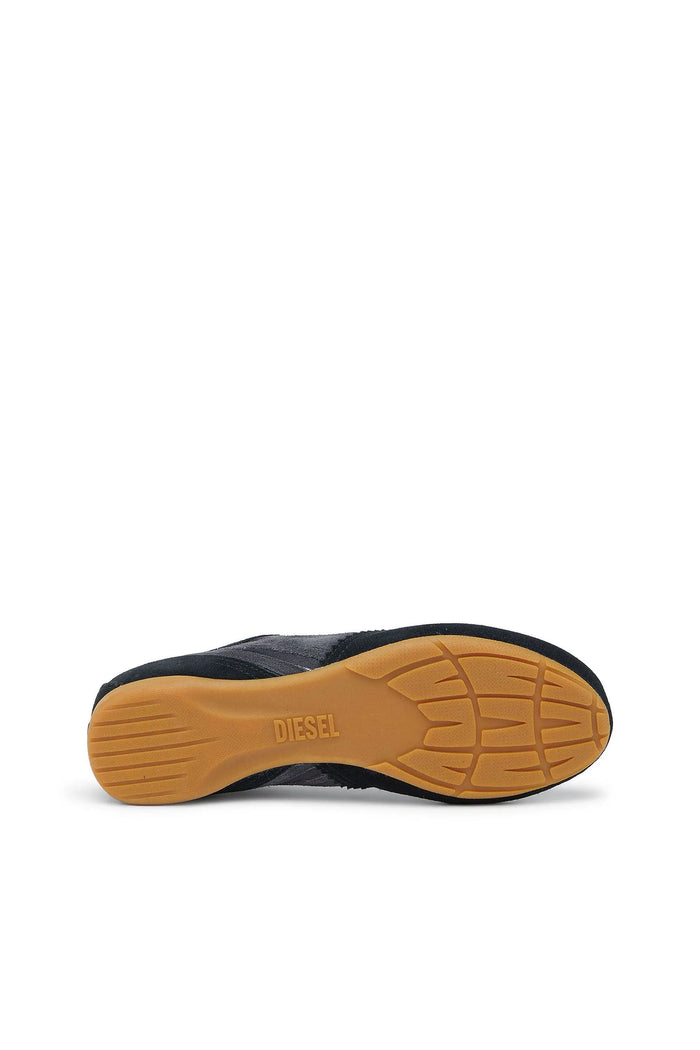 D-Mile-Flat sneakers with suede overlays