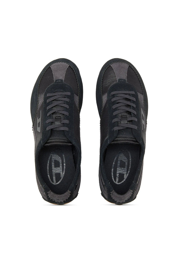 D-Mile-Flat sneakers with suede overlays