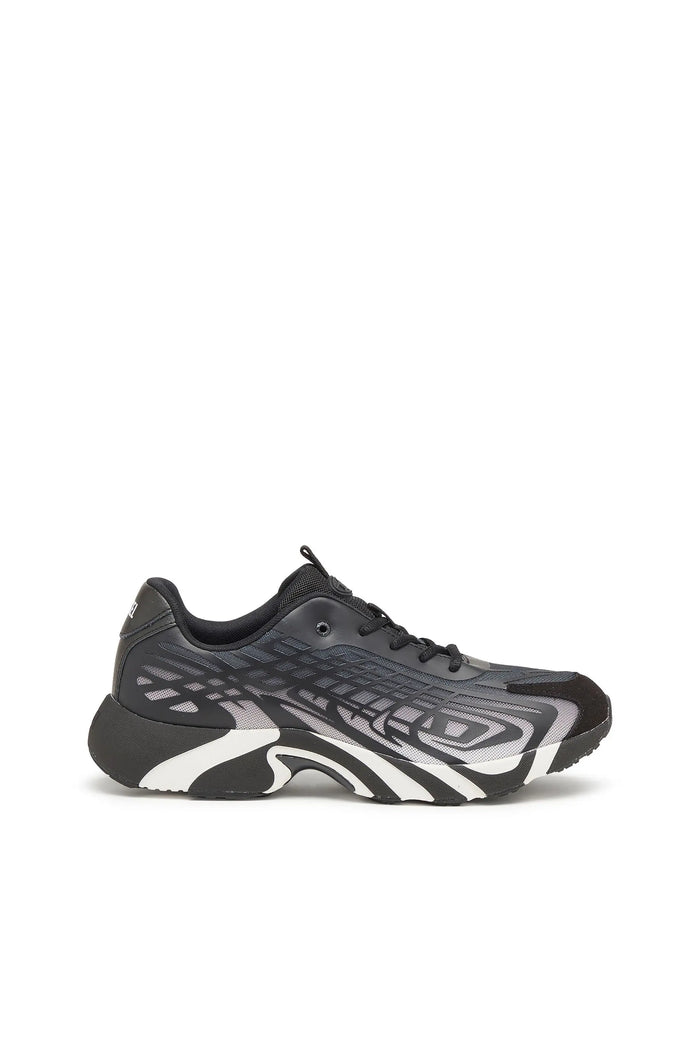 D-Vit-Sneakers in striped dégradé mesh