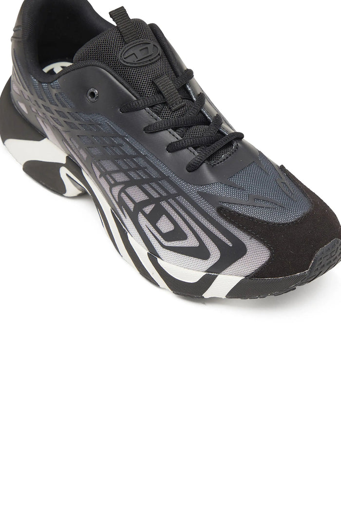 D-Vit-Sneakers in striped dégradé mesh
