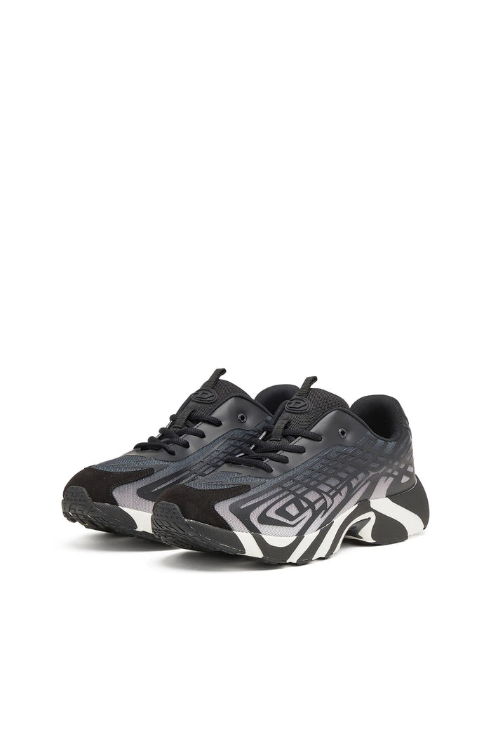 D-Vit-Sneakers in striped dégradé mesh