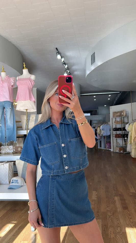 DAISY DENIM SKORT SET