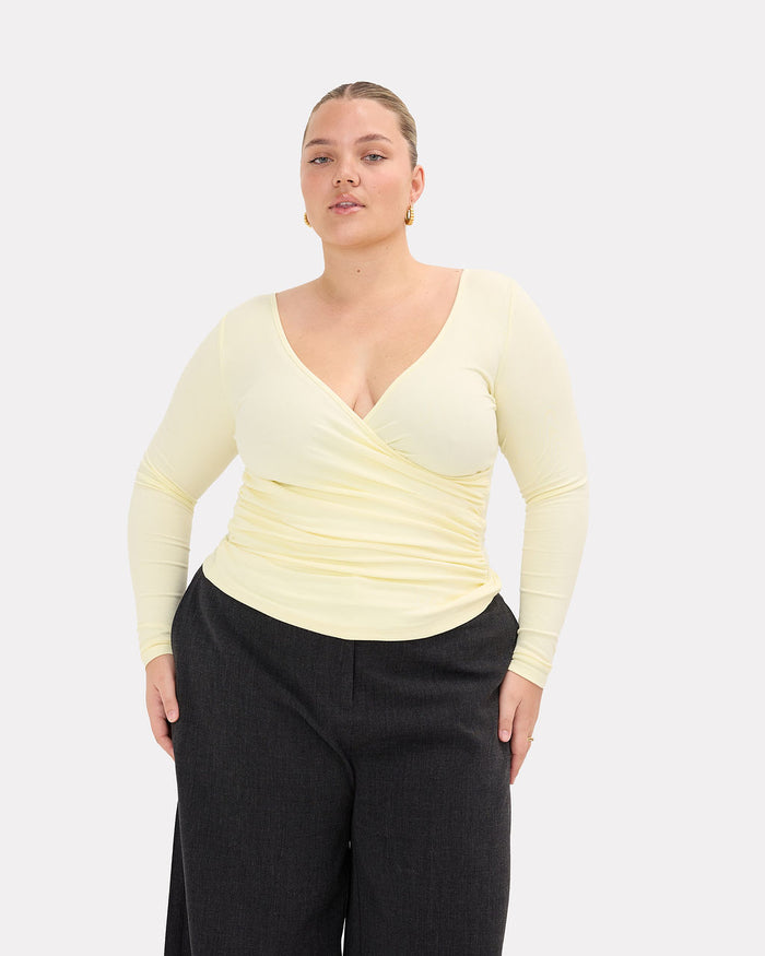 Dakota Top in Lemon | Size Inclusive Maternity Wear | The Lullaby Club