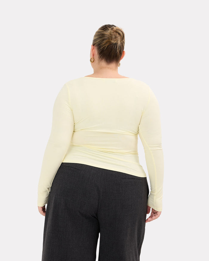 Dakota Top in Lemon | Bump Friendly Design | The Lullaby Club