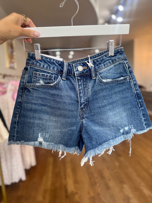 DARK DENIM SHORTS